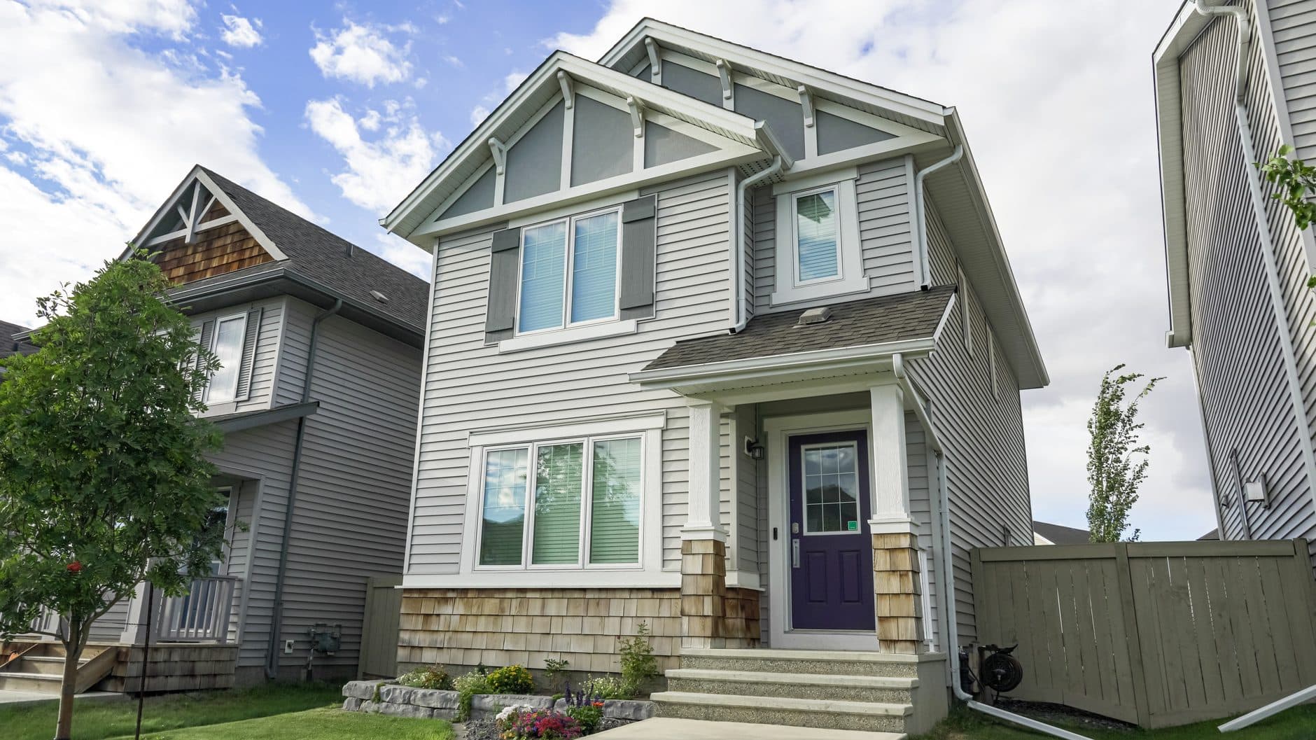 The front of a well-kept family home
